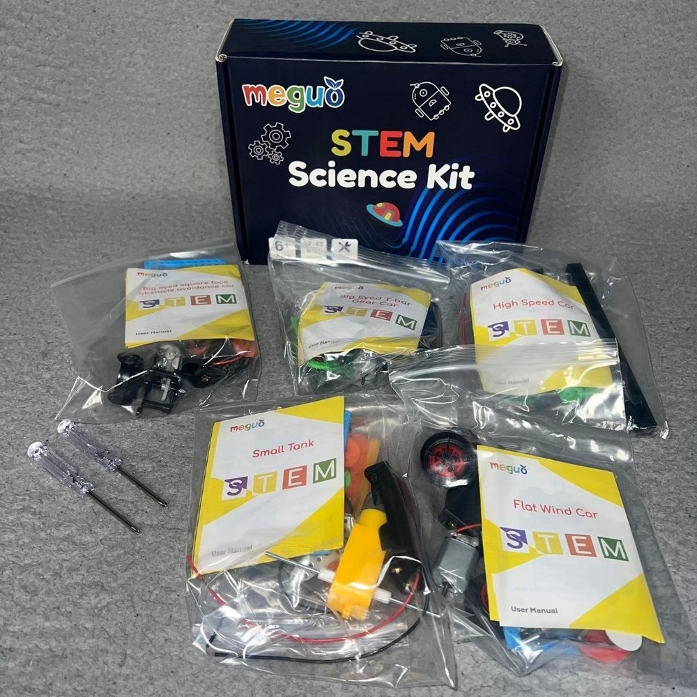 NIB Meguo STEM Science Kit Box 6+ DIY Building Toy Space Robot Crafts Activity